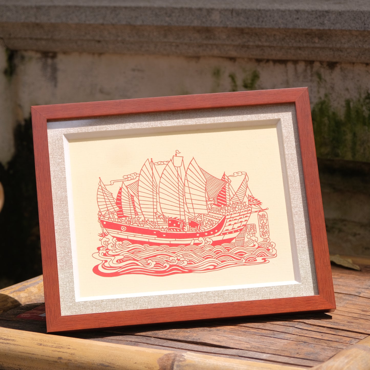 Paper Cutting Art: Wealth Ship Sailing Back with Treasures