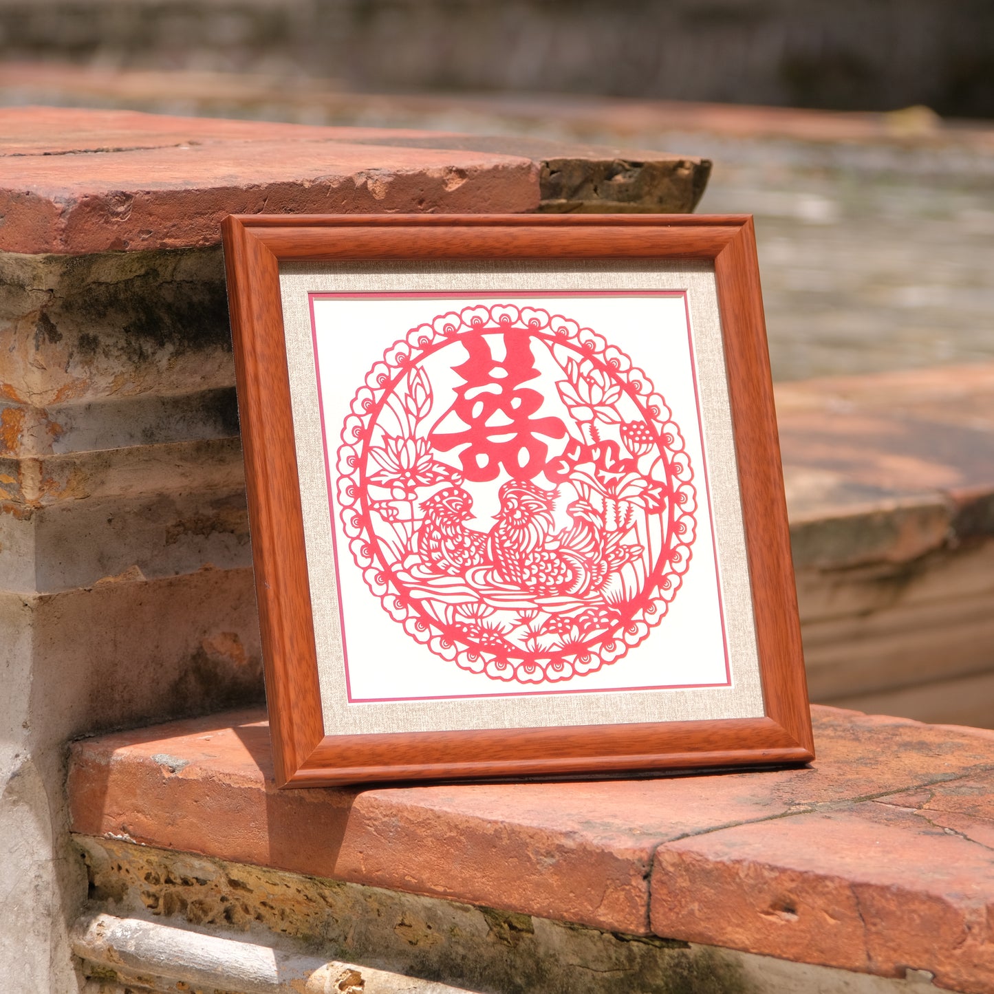 Handcrafted Paper Cutting of Double Happiness