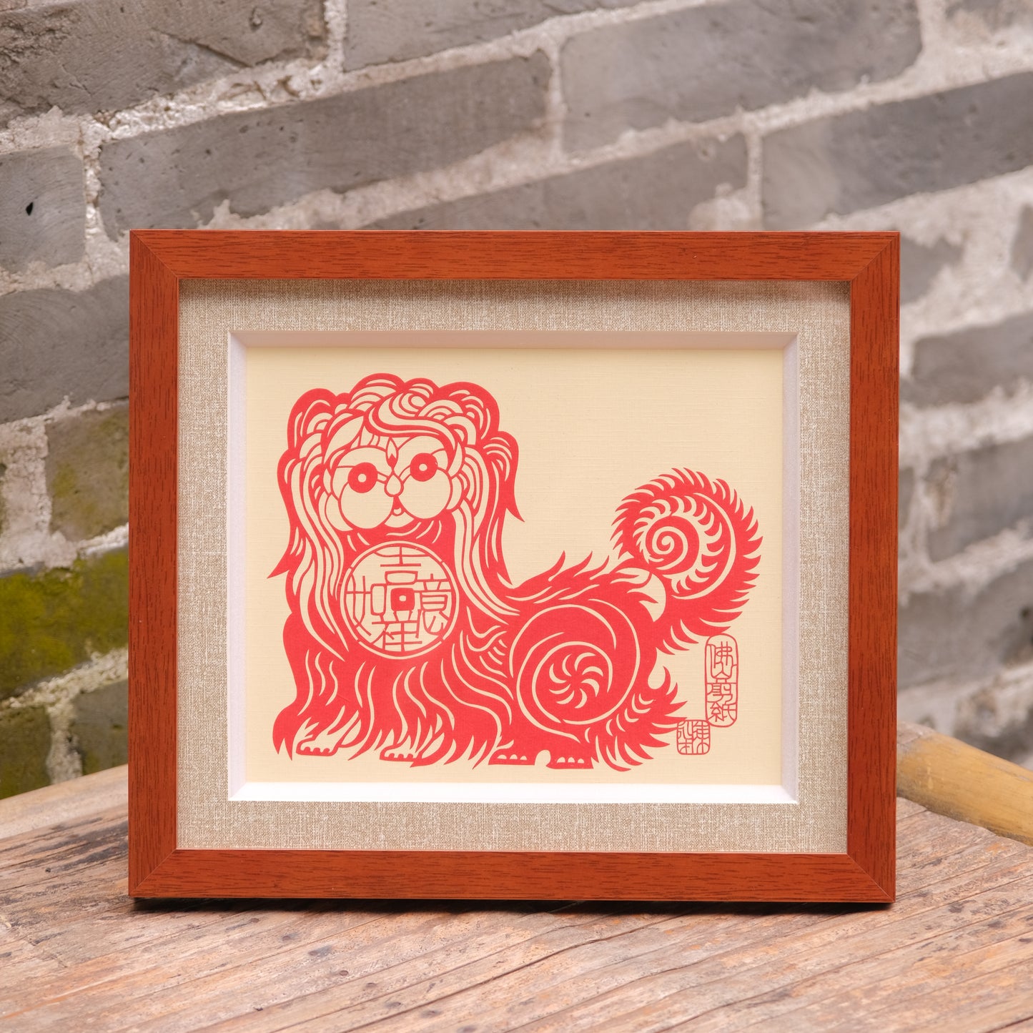 PaperCutting of Good Luck - GoodLuck Lion